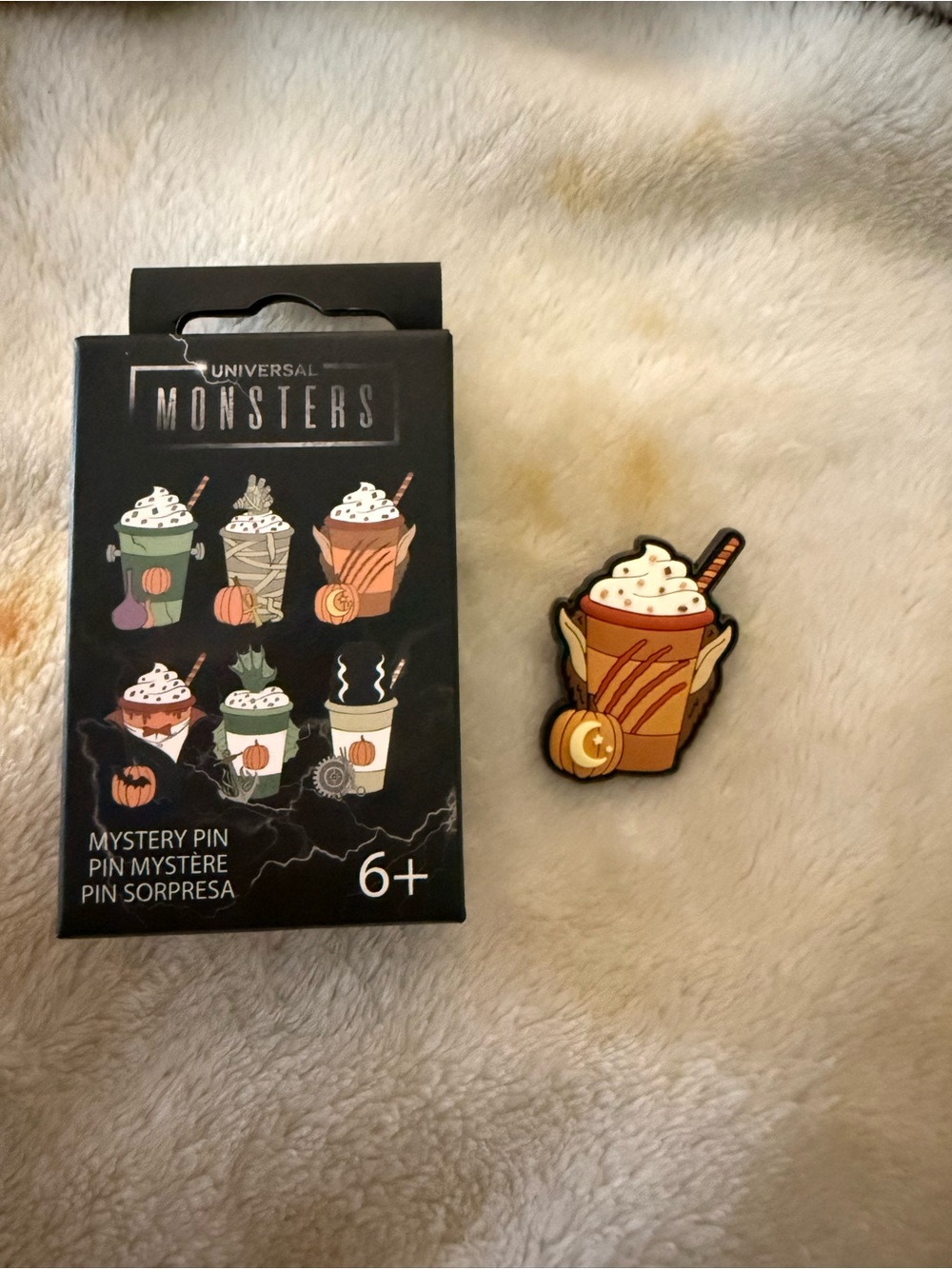 Universal Monsters Pumpkin Spice Mystery Enamel Pin - Brown & Cream